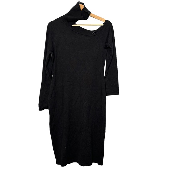 L'AGENCE Annalise Black Turtleneck Sleek Sweater Dress NEW - Picture 2 of 8
